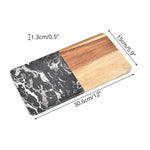 Cutting Board Marble & Acacia Wood Multipurpose Prep & Serving Board