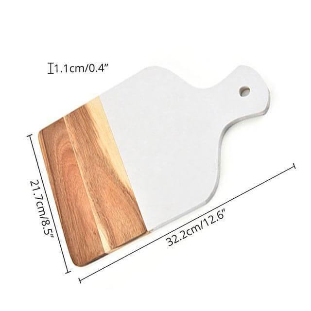 Cutting Board Marble & Acacia Wood Multipurpose Prep & Serving Board