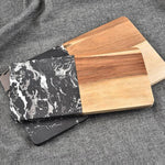 Cutting Board Marble & Acacia Wood Multipurpose Prep & Serving Board