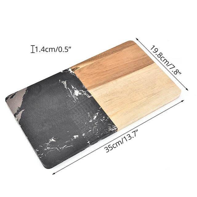 Cutting Board Marble & Acacia Wood Multipurpose Prep & Serving Board