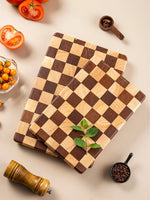 Cutting Board Solid Bamboo Checkered Pattern Prep & Serving