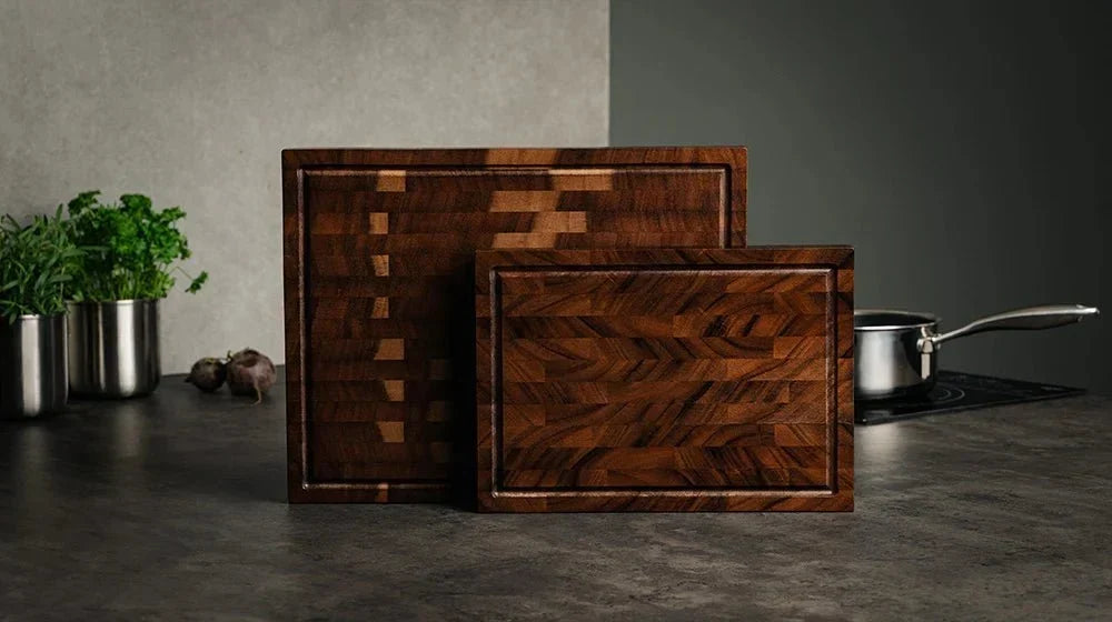 Cutting Board Solid Walnut Knife-Friendly Untreated Finish