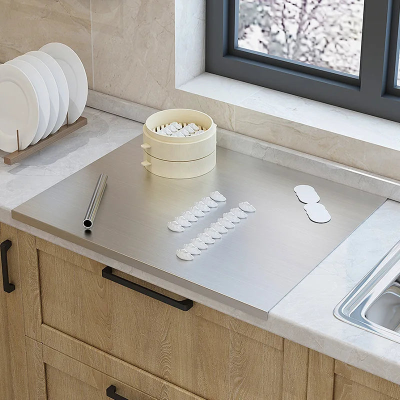 Cutting Board Stainless Steel Double-Sided L-Shaped Edge