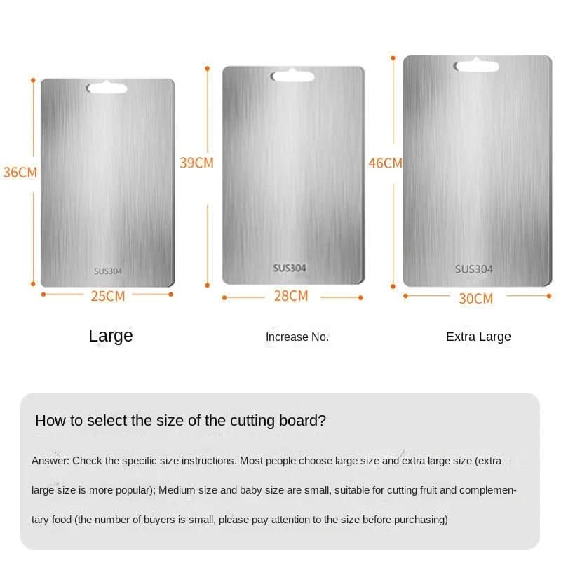 Cutting Board Stainless Steel Non-Porous Non-Slip