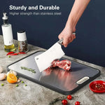 Cutting Board Titanium Double-Sided Non-Slip Base & Juice Groove