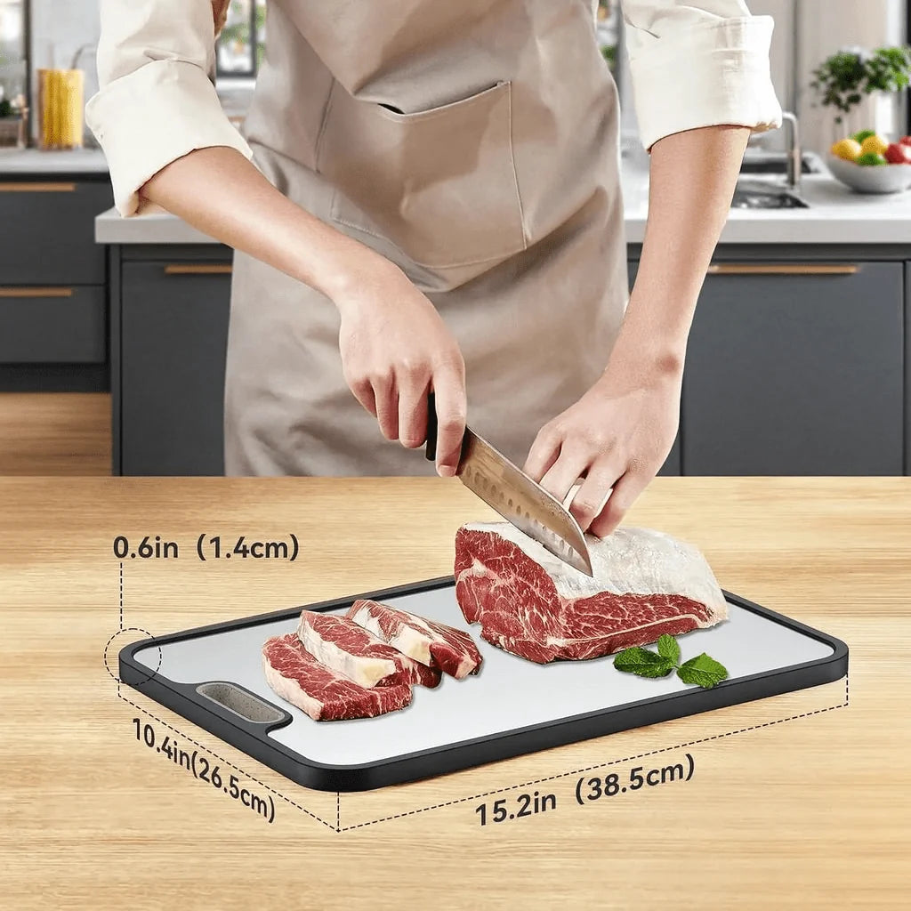 Cutting Board Titanium Double-Sided Non-Slip Base & Juice Groove