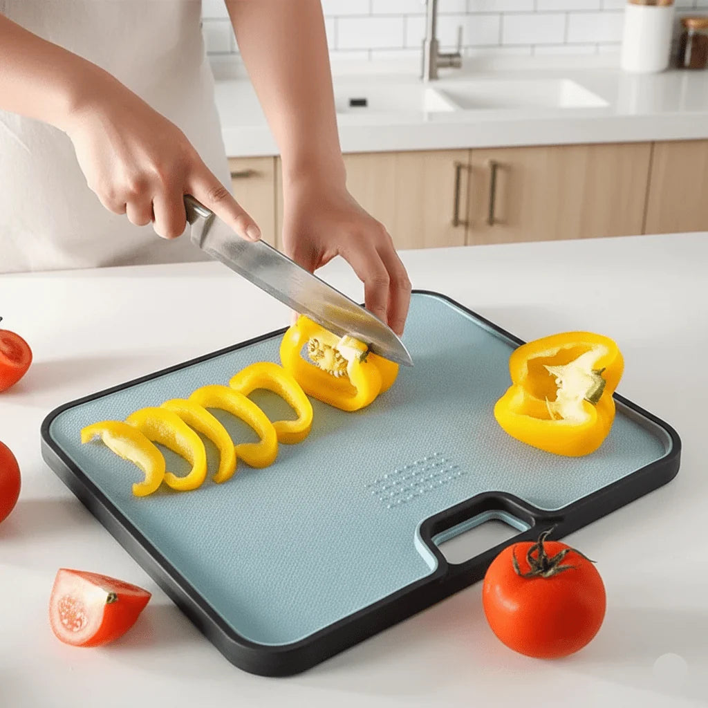 Cutting Board Wheat Straw Double-Sided Lightweight & Easy-Clean