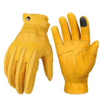 Cycling Gloves Goatskin & Microfiber Shock-Absorbent Touchscreen