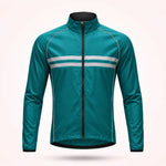 Cycling Jacket Water-Repellent Windproof Breathable With Reflective Stripes