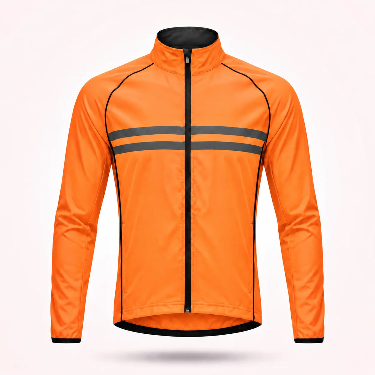 Cycling Jacket Water-Repellent Windproof Breathable With Reflective Stripes