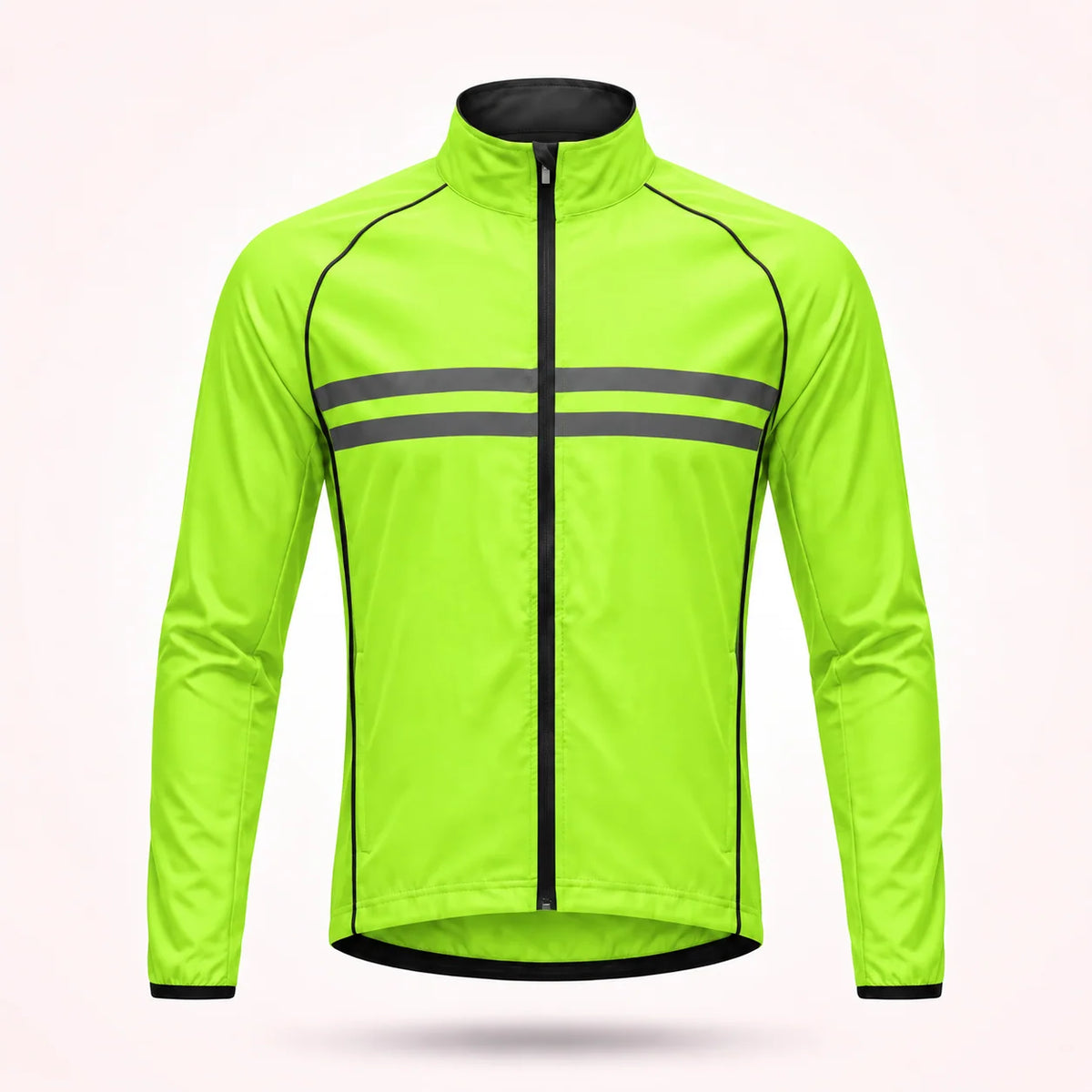 Cycling Jacket Water-Repellent Windproof Breathable With Reflective Stripes
