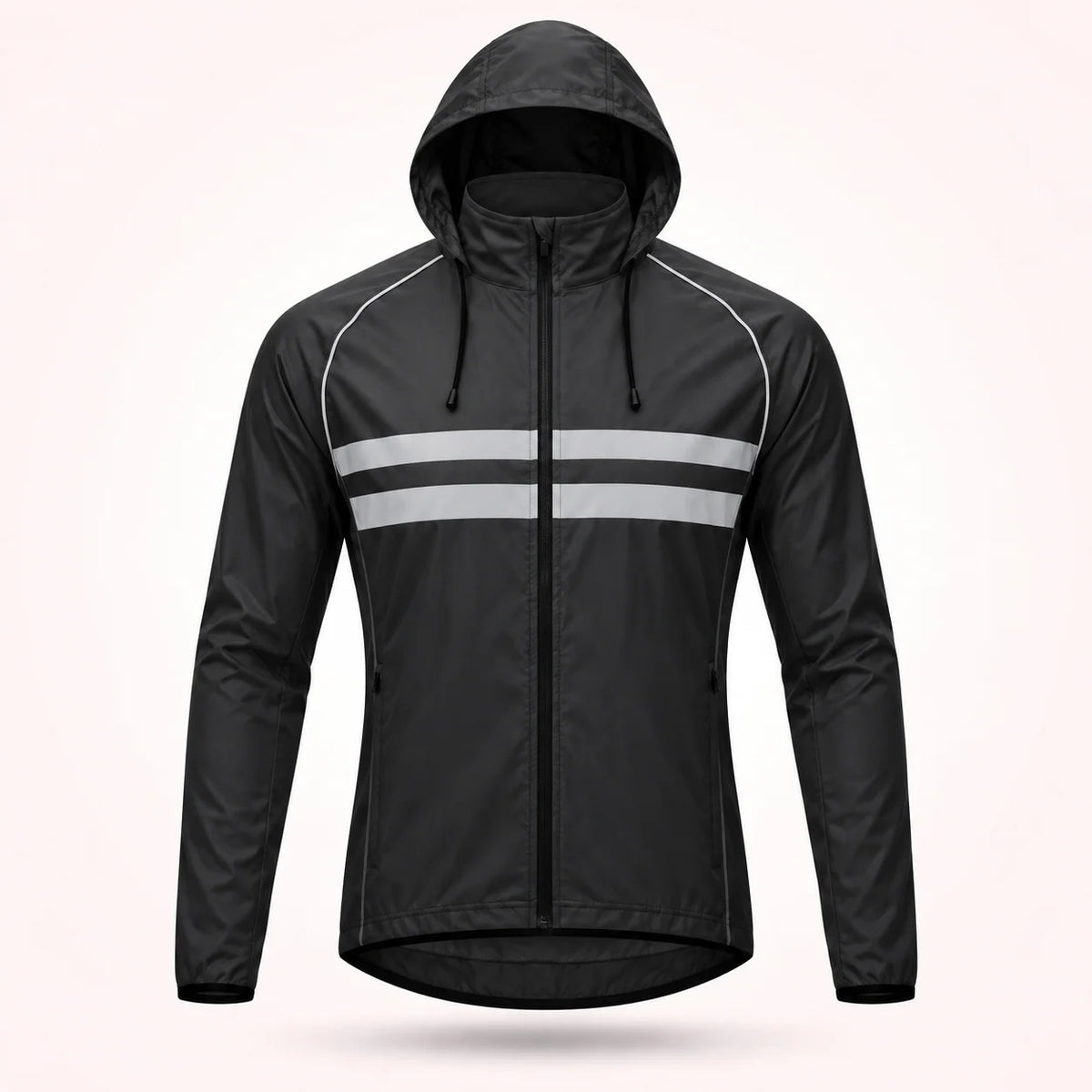 Cycling Jacket Water-Repellent Windproof Breathable With Reflective Stripes