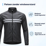 Cycling Jacket Water-Repellent Windproof Breathable With Reflective Stripes