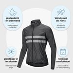 Cycling Jacket Water-Repellent Windproof Breathable With Reflective Stripes