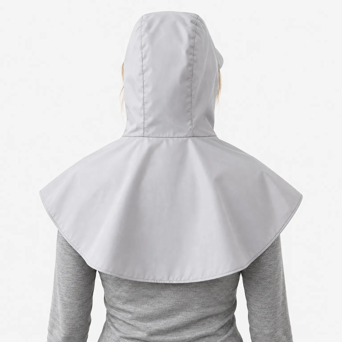 Cycling Rain Cape Waterproof Helmet-Compatible Hood With Visor