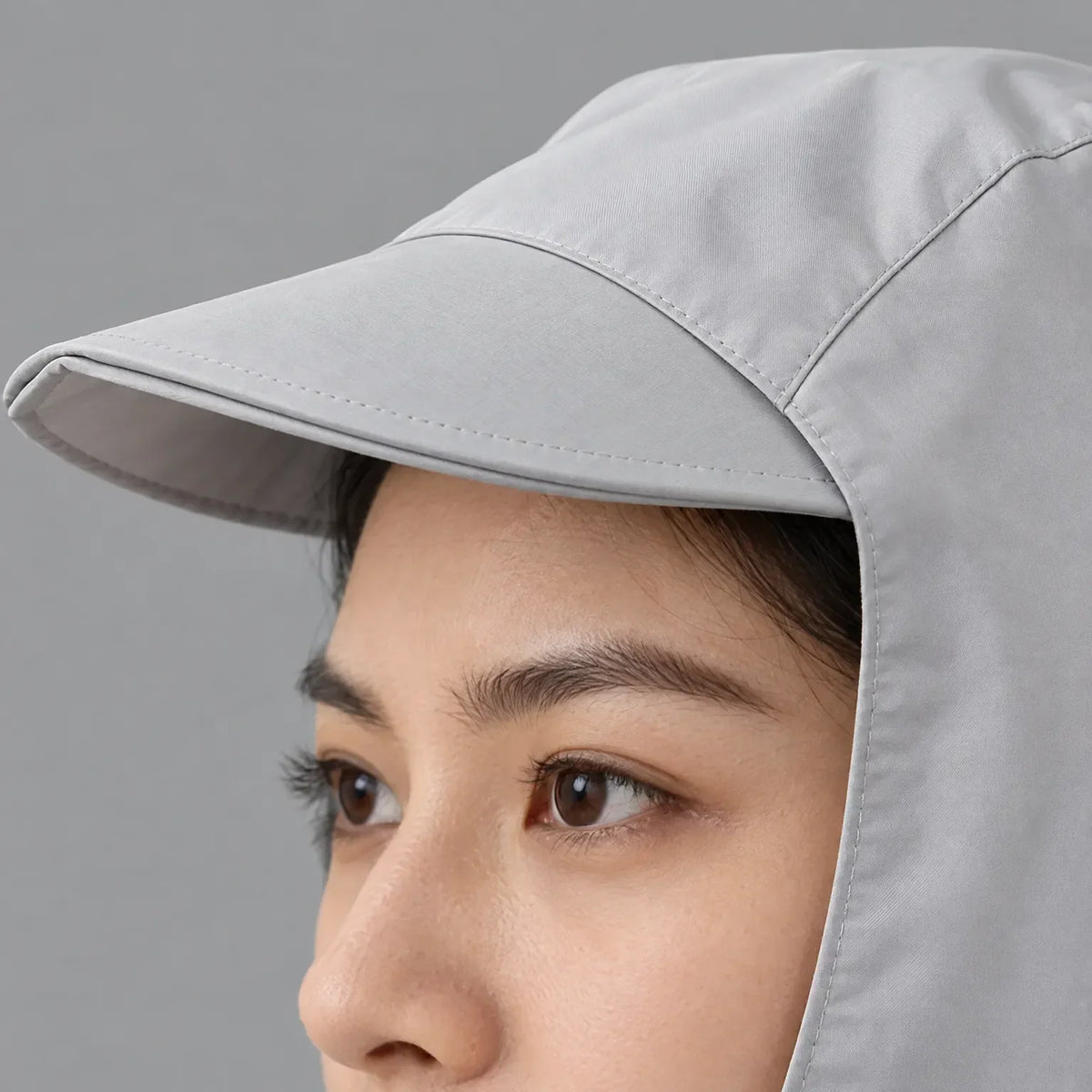 Cycling Rain Cape Waterproof Helmet-Compatible Hood With Visor