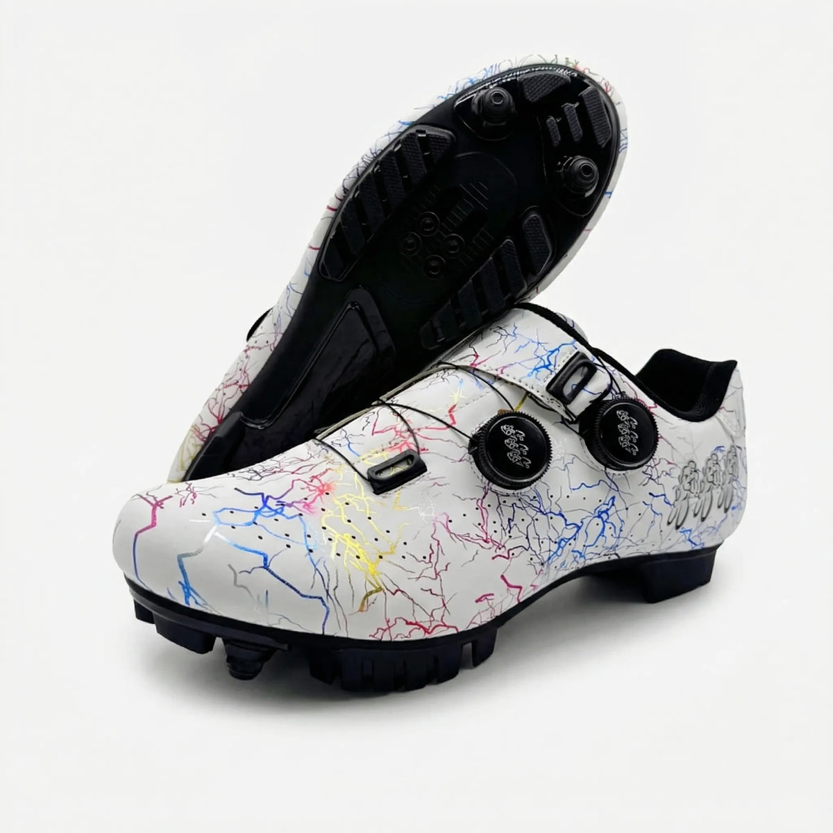 Cycling Shoes SPD-Compatible Dual Dial Closure Rigid Sole