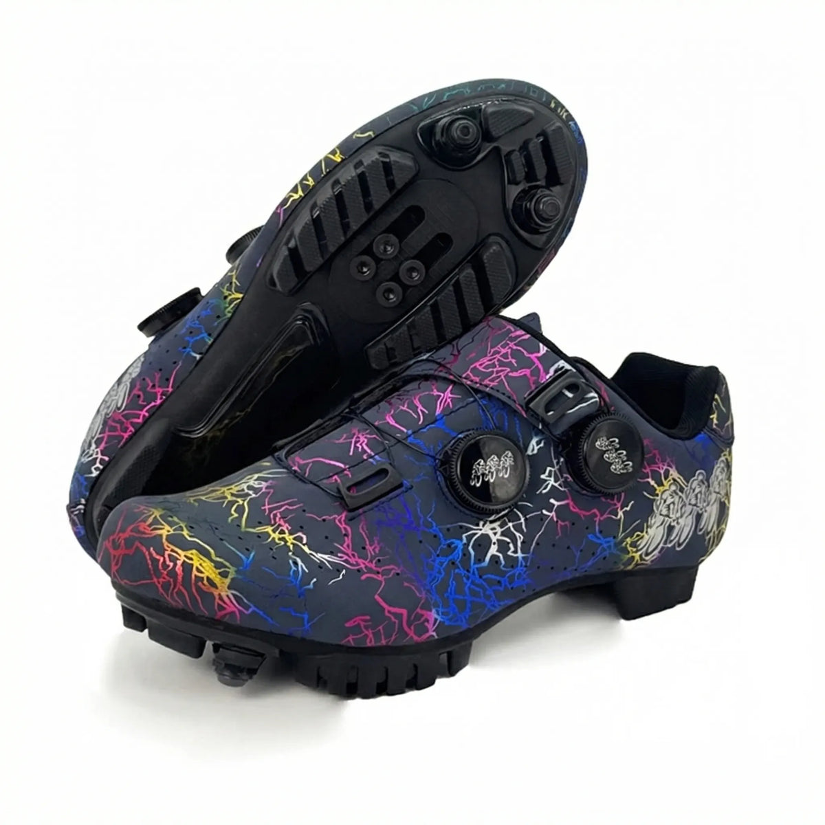 Cycling Shoes SPD-Compatible Dual Dial Closure Rigid Sole