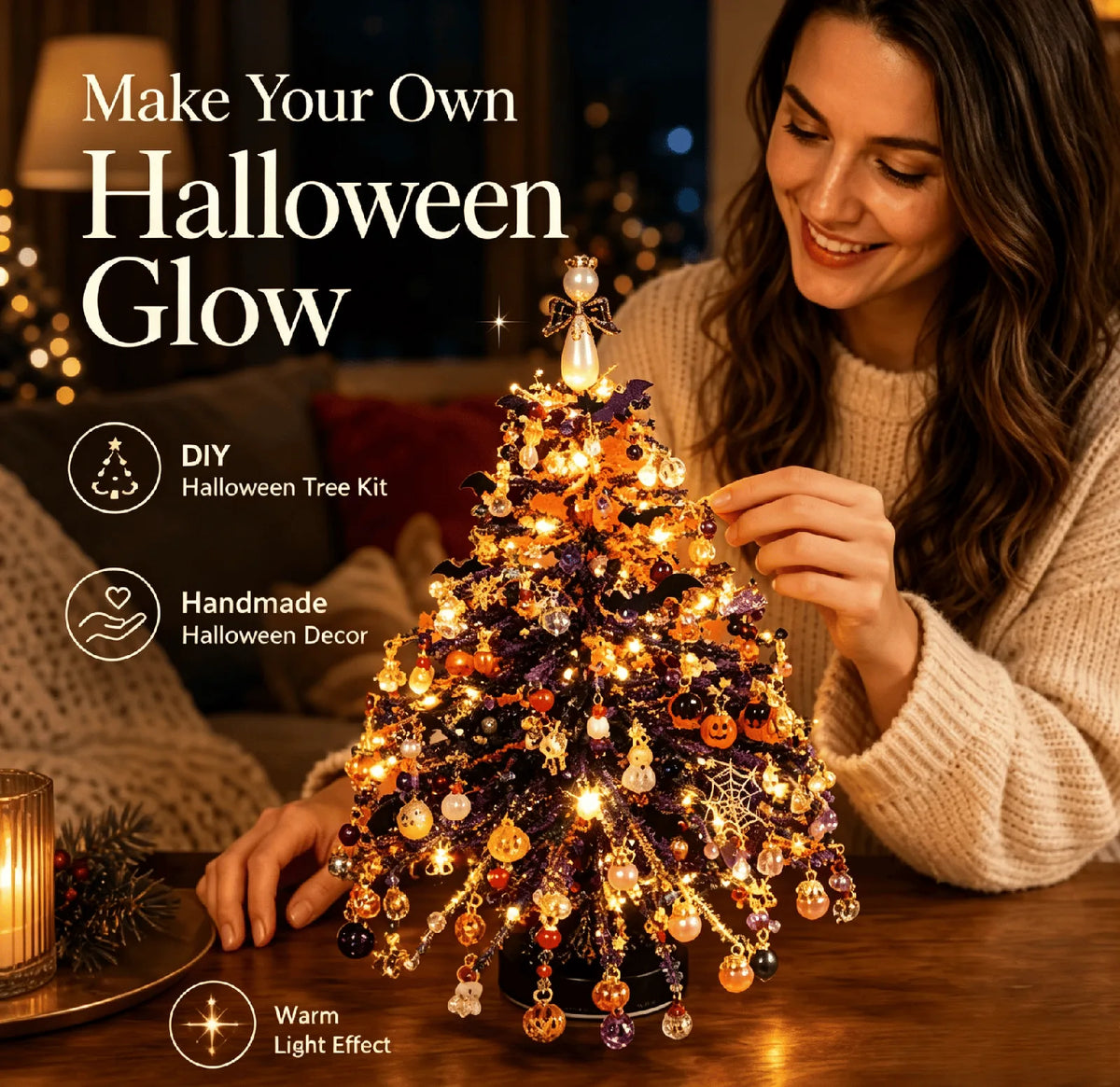 DIY Beaded Christmas Tree Kit Layered Colorful Beadwork