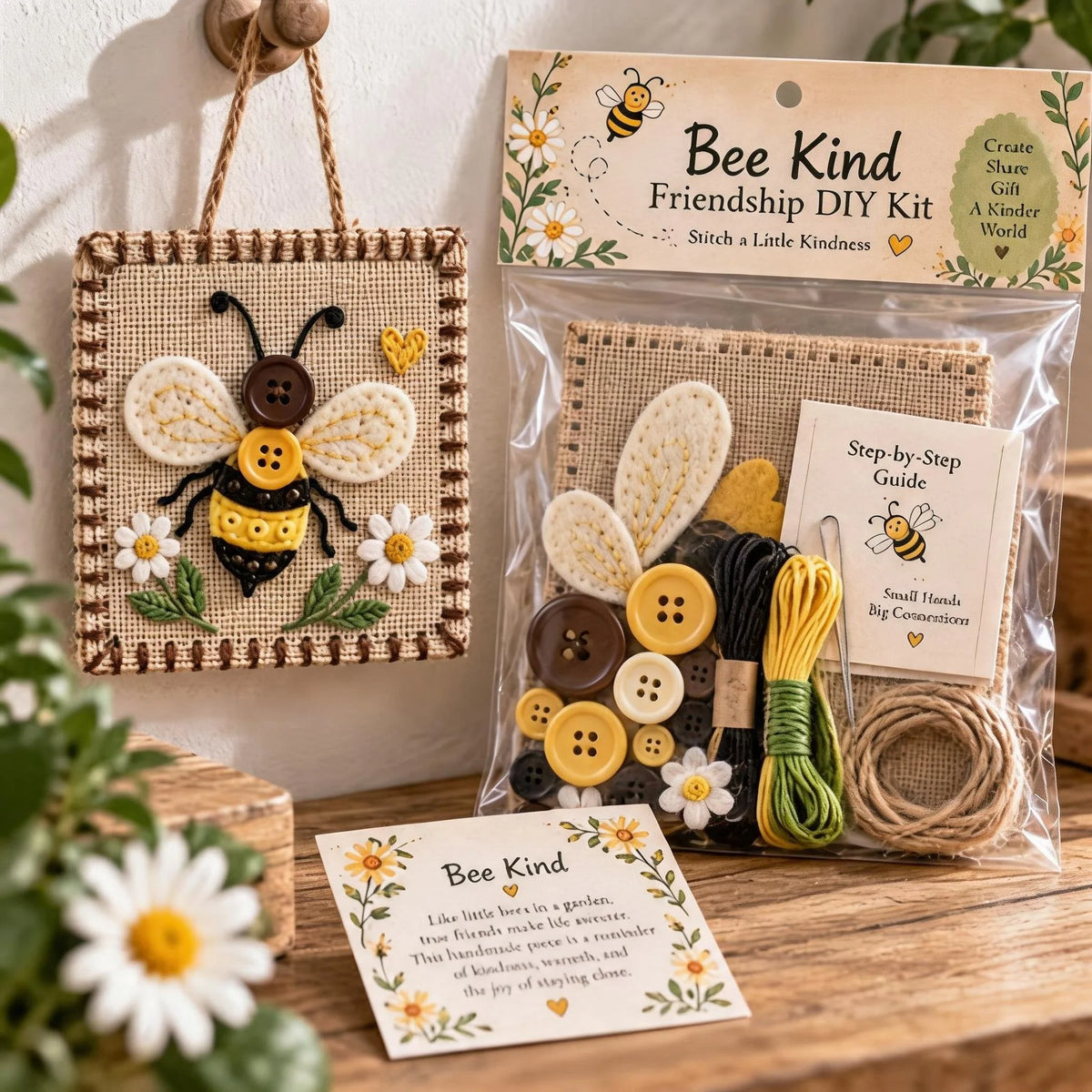 DIY Craft Kit Wildlife Embroidery Wall Hanging