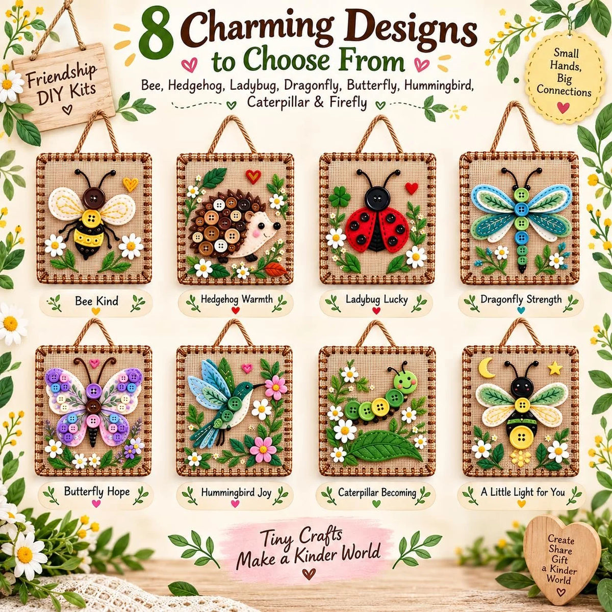 DIY Craft Kit Wildlife Embroidery Wall Hanging