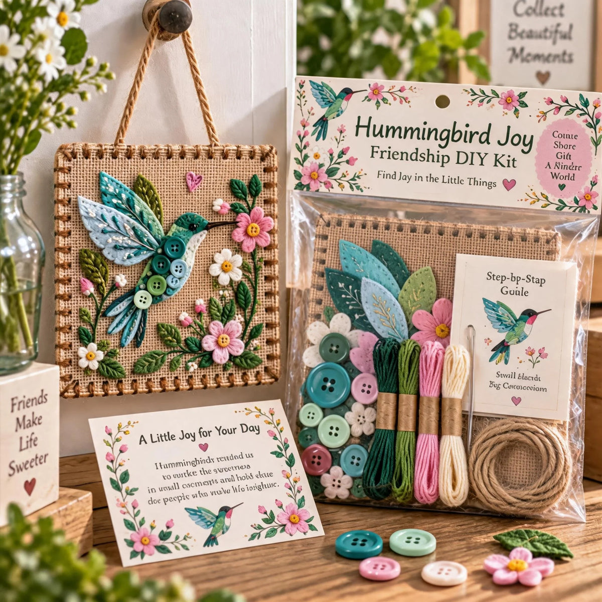 DIY Craft Kit Wildlife Embroidery Wall Hanging