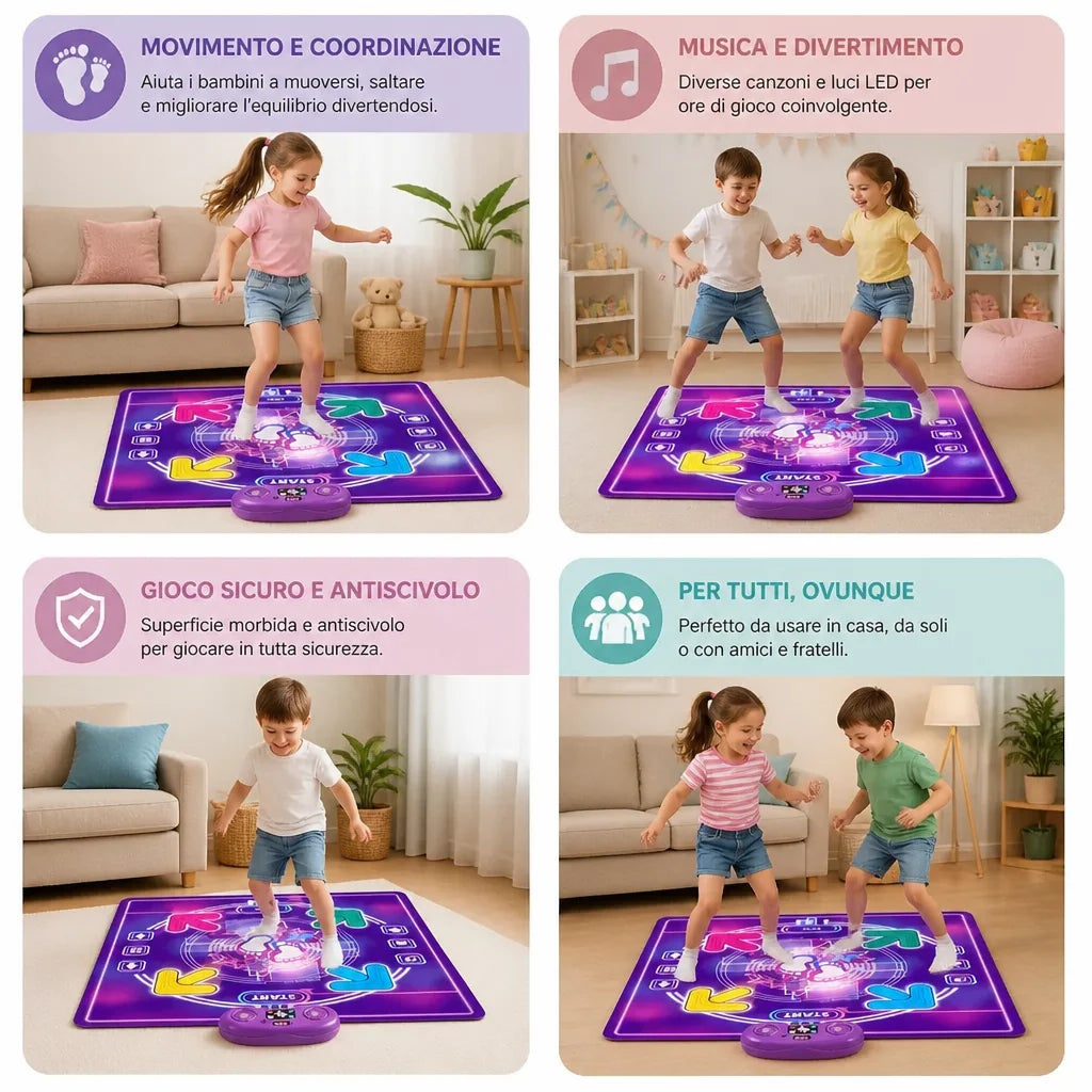 Dance Mat Interactive LED Lights & Music