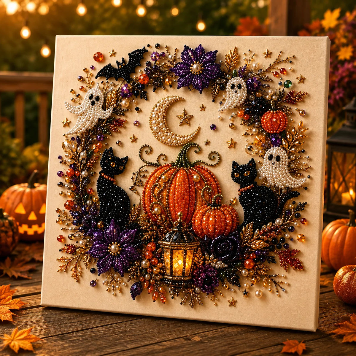 Diamond Painting Kit 3D Resin Pearl Beads Halloween