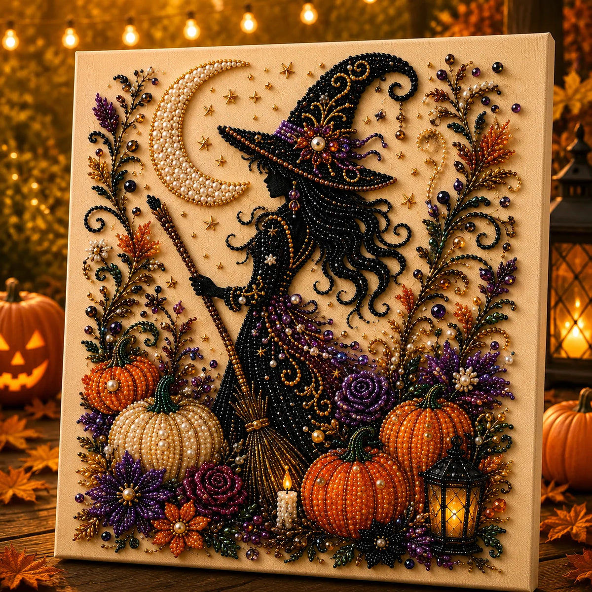 Diamond Painting Kit 3D Resin Pearl Beads Halloween