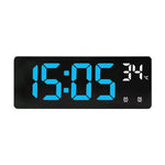 Digital Alarm Clock Clap-Activated Dual Alarms LED Mirror Display