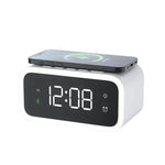 Digital Alarm Clock Qi Wireless Charging Dimmable LED Display