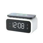 Digital Alarm Clock Qi Wireless Charging Dimmable LED Display