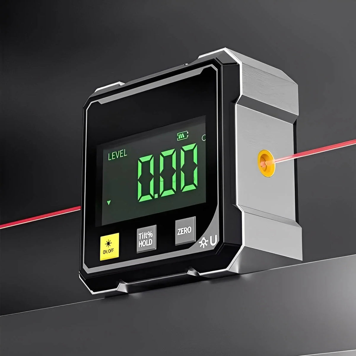 Digital Angle Finder 0.2° Accuracy 4-Sided Magnets USB Rechargeable