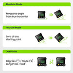 Digital Angle Finder 0.2° Accuracy 4-Sided Magnets USB Rechargeable
