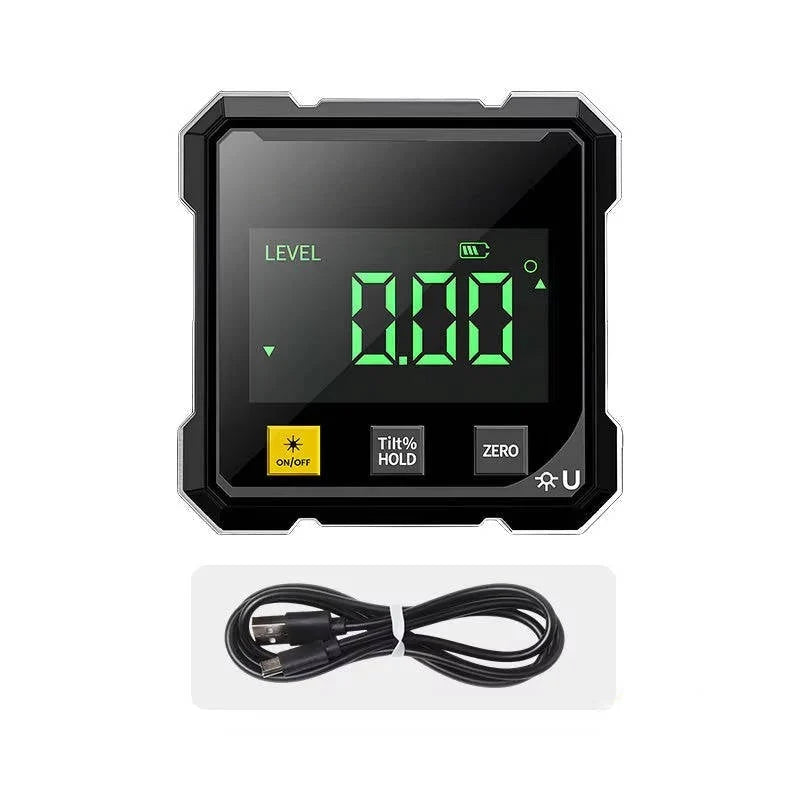 Digital Angle Finder 0.2° Accuracy 4-Sided Magnets USB Rechargeable