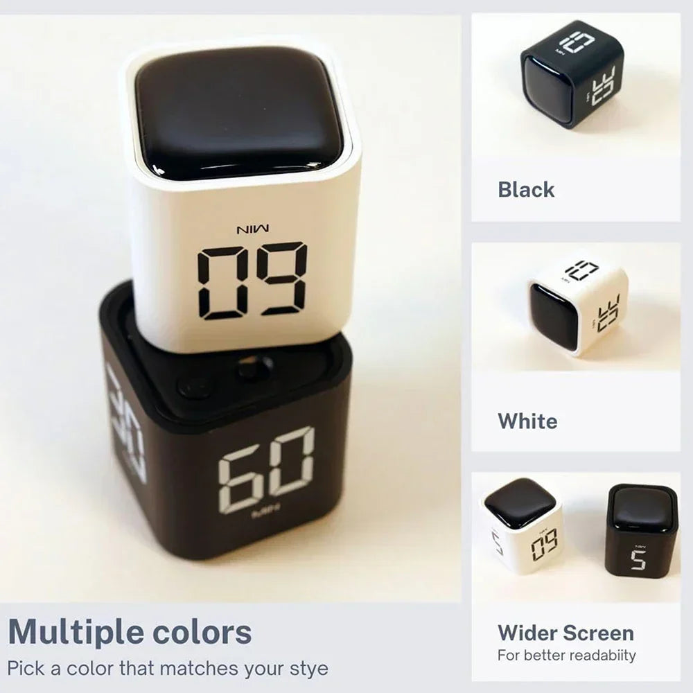 Digital Cube Timer Turn To Start Preset Intervals
