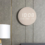 Digital Desk Clock LED Display Compact 7.7-Inch Scandinavian Design