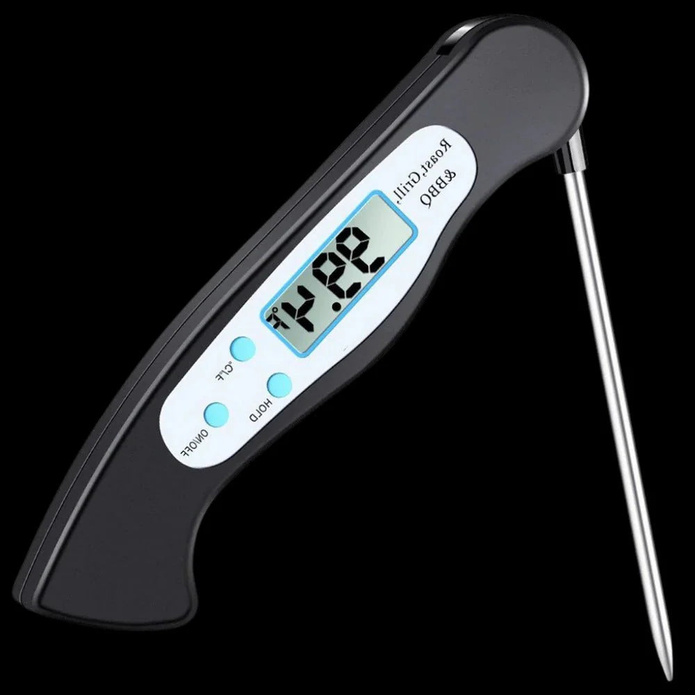 Digital Food Thermometer Instant-Read Foldable Stainless Steel Probe
