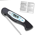 Digital Food Thermometer Instant-Read Foldable Stainless Steel Probe