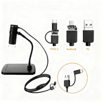 Digital Microscope USB-Powered 1600x Magnification Portable Live Viewing