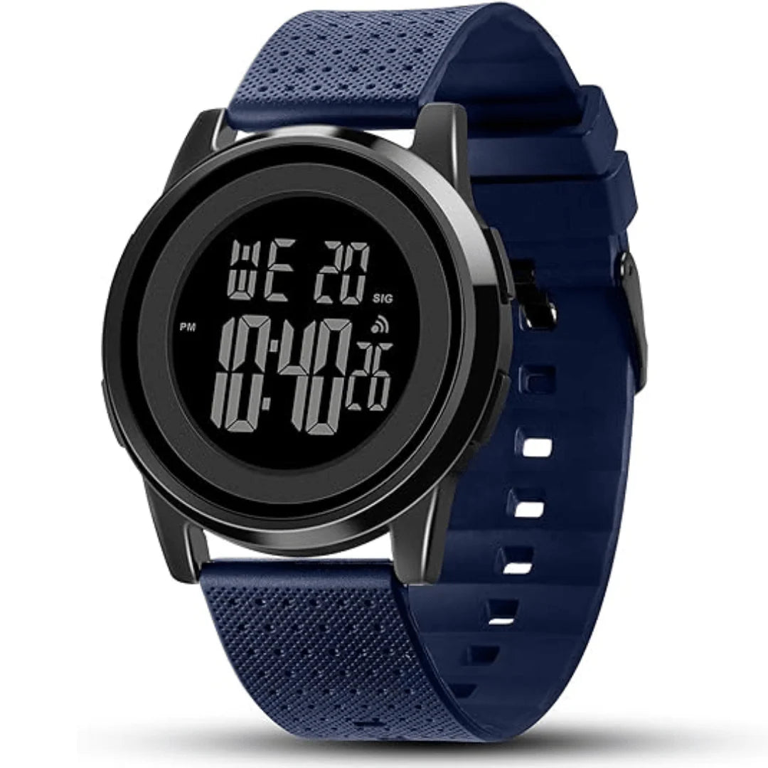 Digital Sports Watch Ultra-Thin Stainless Steel Water-Resistant