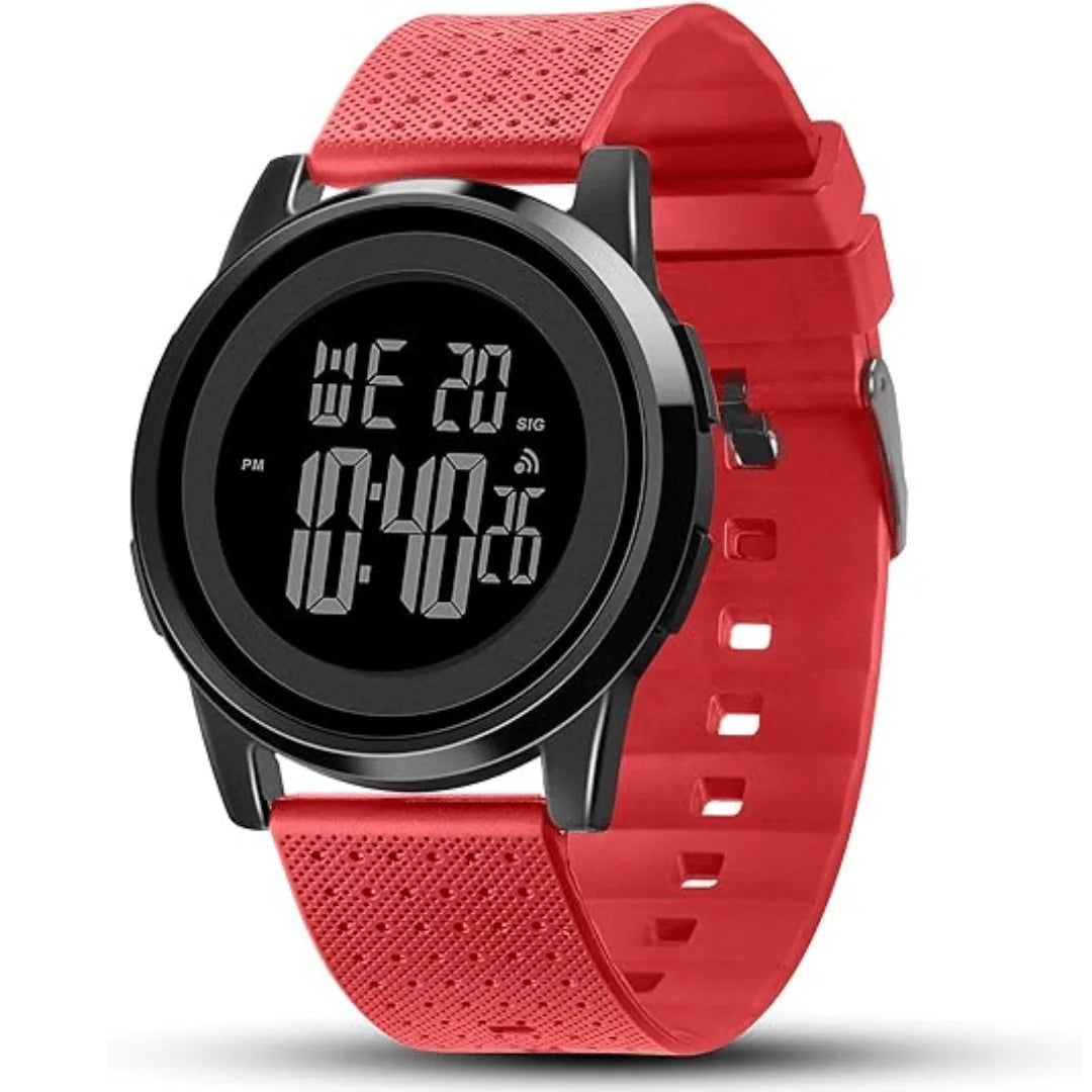 Digital Sports Watch Ultra-Thin Stainless Steel Water-Resistant
