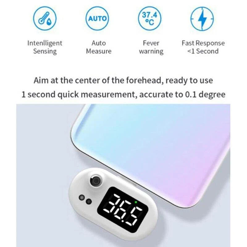 Digital Thermometer Non-Contact Infrared Phone-Compatible Fast Reading