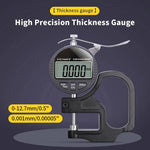 Digital Thickness Gauge 0.001 mm Accuracy Hardened Steel Surfaces
