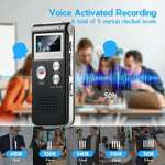 Digital Voice Recorder Voice-Activated WAV Recording Built-In Storage