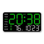 Digital Wall Clock Remote Control Dual Alarm