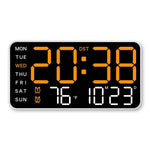 Digital Wall Clock Remote Control Dual Alarm