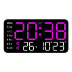 Digital Wall Clock Remote Control Dual Alarm