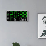 Digital Wall Clock Remote Control Dual Alarm