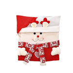 Dining Chair Cover Festive Reindeer & Snowman Machine Washable